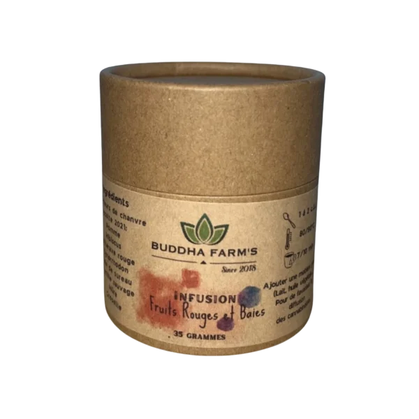 INFUSION aux Fleurs de Chanvre 20% 25g/35g - CBD 4% - DODO, DETOX, BOOST, FRUITS ROUGES