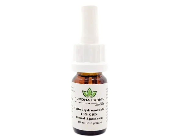 Huile hydrosoluble de CBD 10% Buddha Farm’s 10 ml